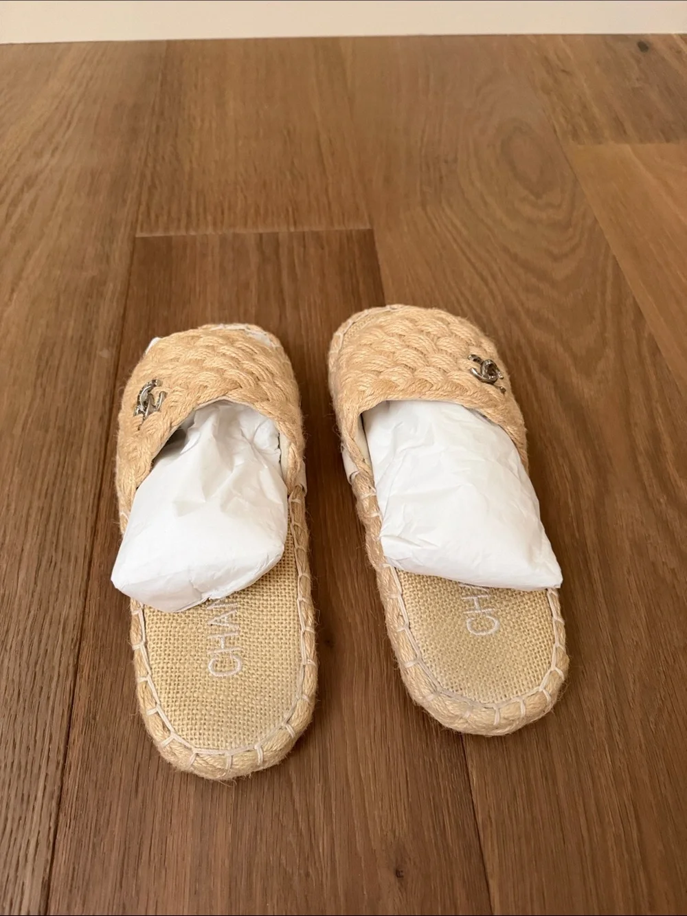 CHANEL neutral woven